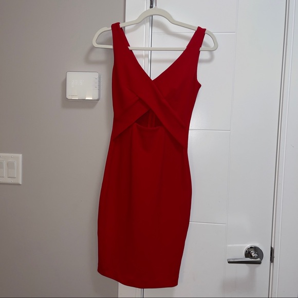 Dynamite red midi dress sz xs - Picture 2 of 5